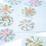 Gift Tags - 6 Aquamarine Shimmering Glitter Paper..