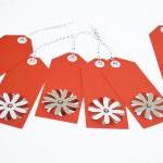 Gift Tags - 6 Brilliant Red & Snow..