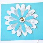 Gift Tags - 6 Turquoise & Bright White..